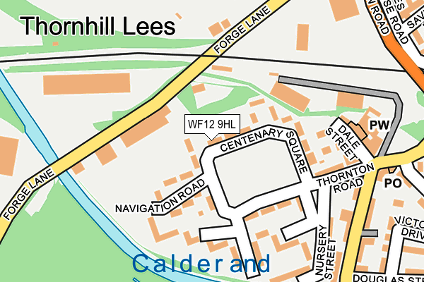 WF12 9HL map - OS OpenMap – Local (Ordnance Survey)