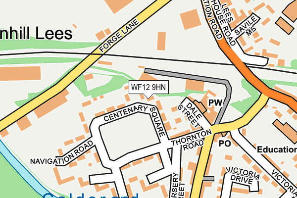 WF12 9HN map - OS OpenMap – Local (Ordnance Survey)