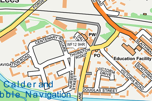 WF12 9HR map - OS OpenMap – Local (Ordnance Survey)