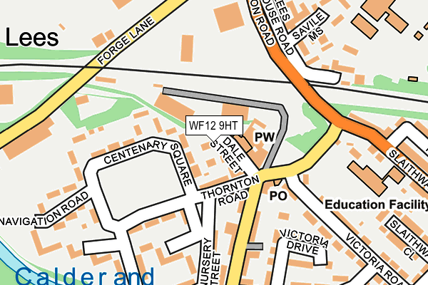 WF12 9HT map - OS OpenMap – Local (Ordnance Survey)