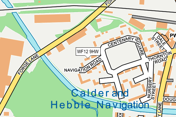 WF12 9HW map - OS OpenMap – Local (Ordnance Survey)