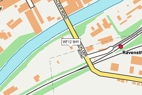 WF12 9HY map - OS OpenMap – Local (Ordnance Survey)