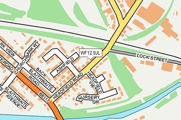 WF12 9JL map - OS OpenMap – Local (Ordnance Survey)