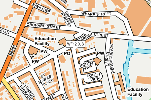 WF12 9JS map - OS OpenMap – Local (Ordnance Survey)