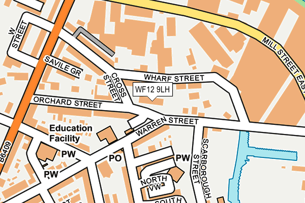 WF12 9LH map - OS OpenMap – Local (Ordnance Survey)