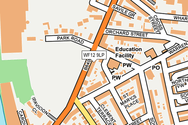 WF12 9LP map - OS OpenMap – Local (Ordnance Survey)