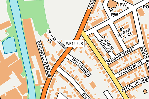 WF12 9LR map - OS OpenMap – Local (Ordnance Survey)