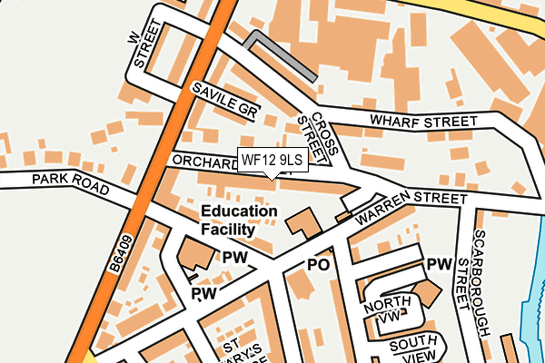 WF12 9LS map - OS OpenMap – Local (Ordnance Survey)