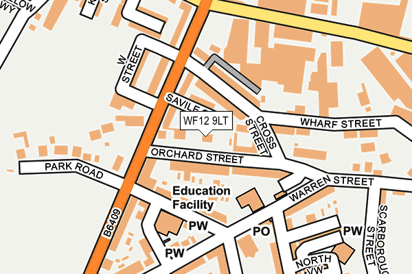 WF12 9LT map - OS OpenMap – Local (Ordnance Survey)