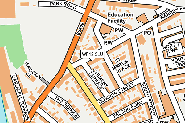 WF12 9LU map - OS OpenMap – Local (Ordnance Survey)