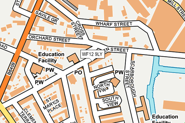 WF12 9LY map - OS OpenMap – Local (Ordnance Survey)