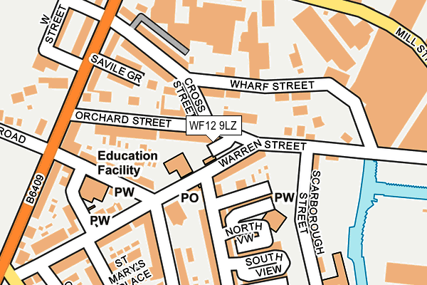 WF12 9LZ map - OS OpenMap – Local (Ordnance Survey)