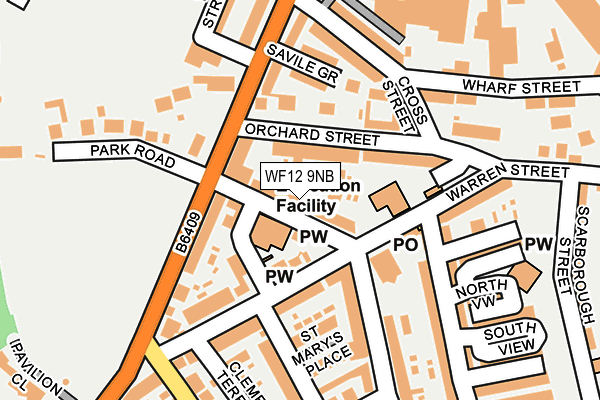 WF12 9NB map - OS OpenMap – Local (Ordnance Survey)