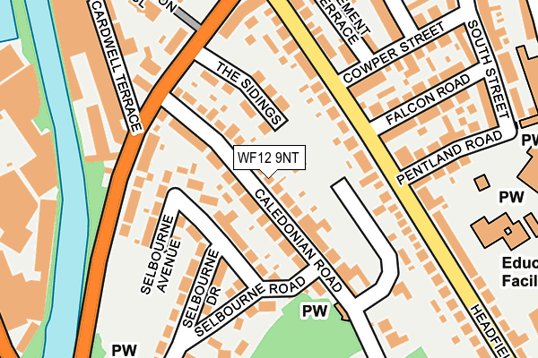 WF12 9NT map - OS OpenMap – Local (Ordnance Survey)