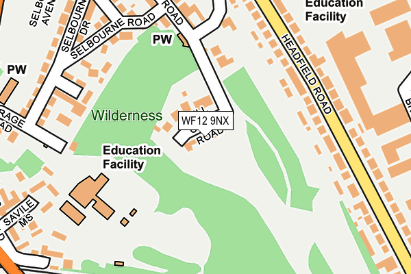 WF12 9NX map - OS OpenMap – Local (Ordnance Survey)