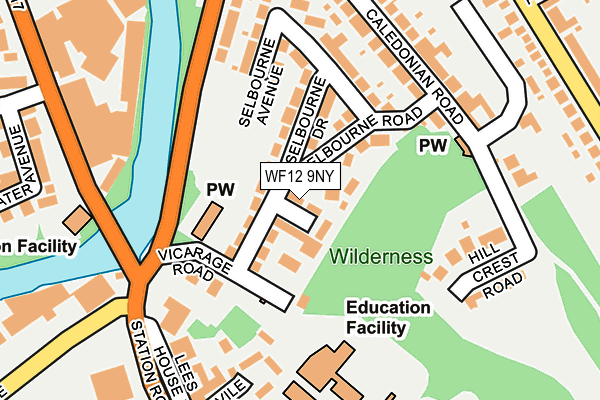 WF12 9NY map - OS OpenMap – Local (Ordnance Survey)