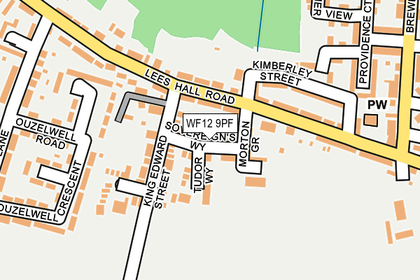 WF12 9PF map - OS OpenMap – Local (Ordnance Survey)