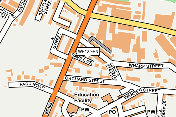 WF12 9PN map - OS OpenMap – Local (Ordnance Survey)