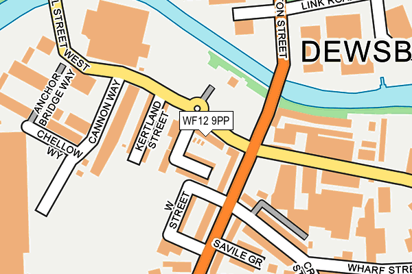 WF12 9PP map - OS OpenMap – Local (Ordnance Survey)