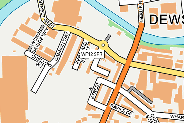 WF12 9PR map - OS OpenMap – Local (Ordnance Survey)