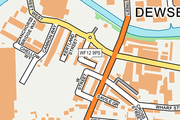 WF12 9PS map - OS OpenMap – Local (Ordnance Survey)
