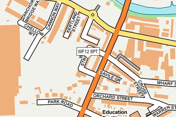 WF12 9PT map - OS OpenMap – Local (Ordnance Survey)