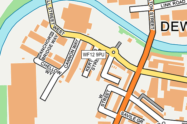 WF12 9PU map - OS OpenMap – Local (Ordnance Survey)