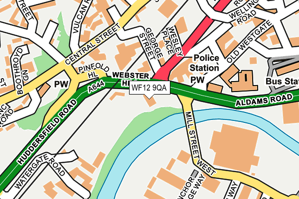 WF12 9QA map - OS OpenMap – Local (Ordnance Survey)