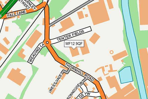 WF12 9QF map - OS OpenMap – Local (Ordnance Survey)