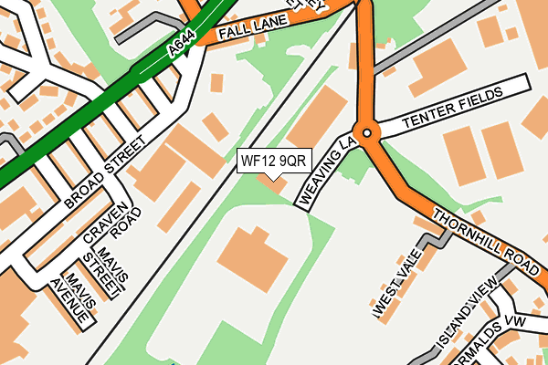 WF12 9QR map - OS OpenMap – Local (Ordnance Survey)