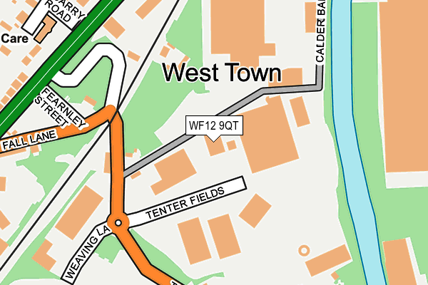 WF12 9QT map - OS OpenMap – Local (Ordnance Survey)