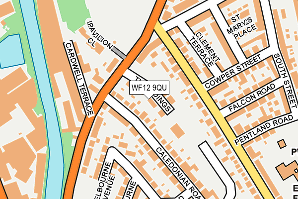 WF12 9QU map - OS OpenMap – Local (Ordnance Survey)