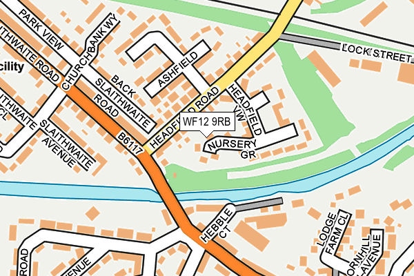 WF12 9RB map - OS OpenMap – Local (Ordnance Survey)