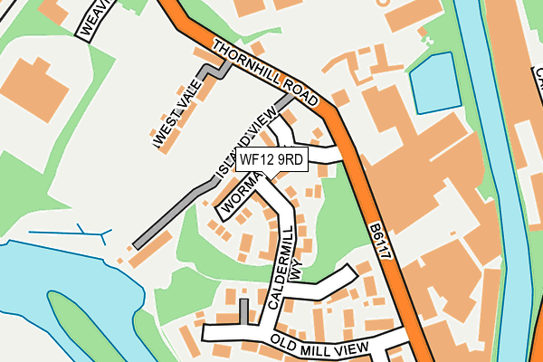 WF12 9RD map - OS OpenMap – Local (Ordnance Survey)