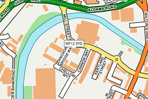 WF12 9YD map - OS OpenMap – Local (Ordnance Survey)