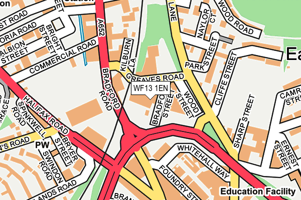 WF13 1EN map - OS OpenMap – Local (Ordnance Survey)