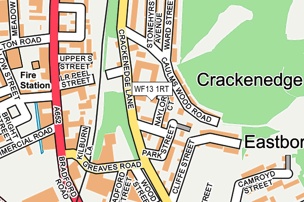WF13 1RT map - OS OpenMap – Local (Ordnance Survey)