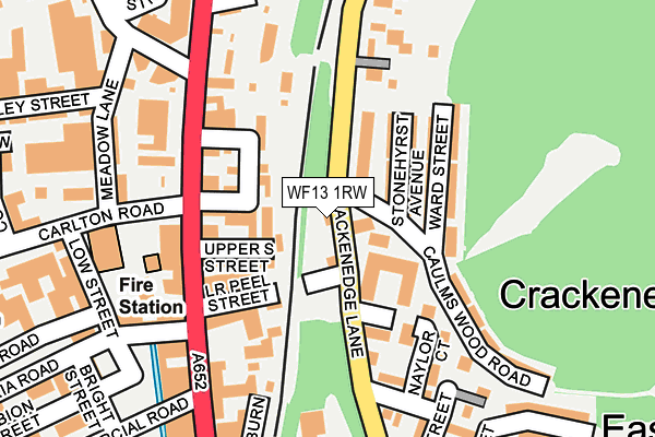 WF13 1RW map - OS OpenMap – Local (Ordnance Survey)