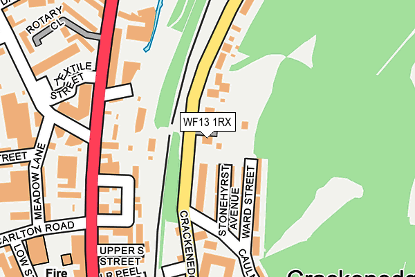 WF13 1RX map - OS OpenMap – Local (Ordnance Survey)