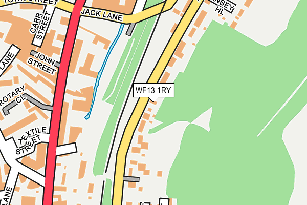 WF13 1RY map - OS OpenMap – Local (Ordnance Survey)