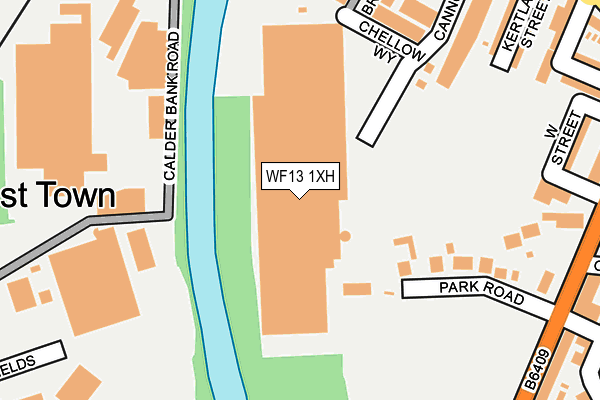 WF13 1XH map - OS OpenMap – Local (Ordnance Survey)