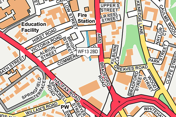 WF13 2BD map - OS OpenMap – Local (Ordnance Survey)