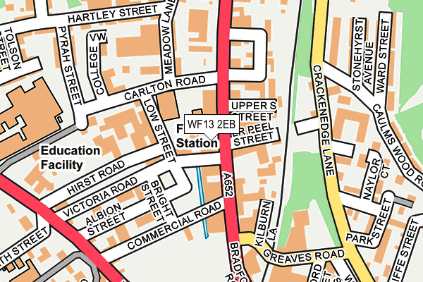 WF13 2EB map - OS OpenMap – Local (Ordnance Survey)