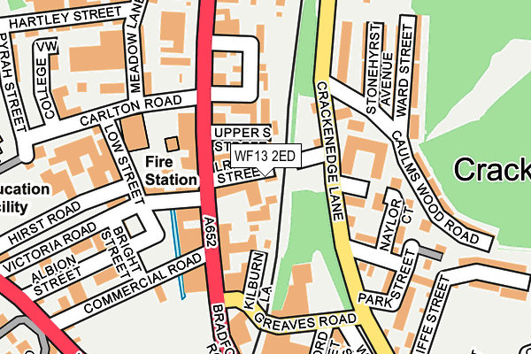 WF13 2ED map - OS OpenMap – Local (Ordnance Survey)