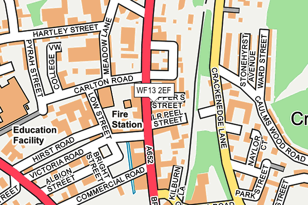 WF13 2EF map - OS OpenMap – Local (Ordnance Survey)