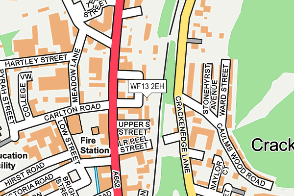 WF13 2EH map - OS OpenMap – Local (Ordnance Survey)