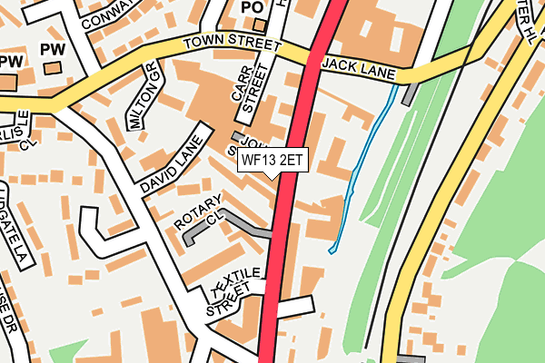 WF13 2ET map - OS OpenMap – Local (Ordnance Survey)