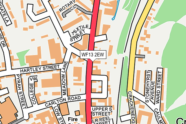 WF13 2EW map - OS OpenMap – Local (Ordnance Survey)