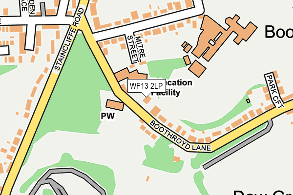 WF13 2LP map - OS OpenMap – Local (Ordnance Survey)