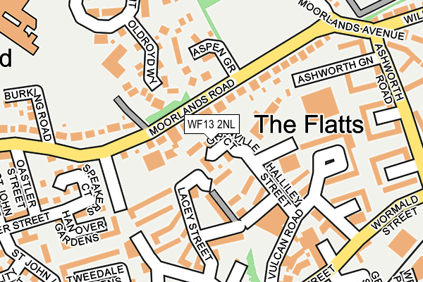 WF13 2NL map - OS OpenMap – Local (Ordnance Survey)